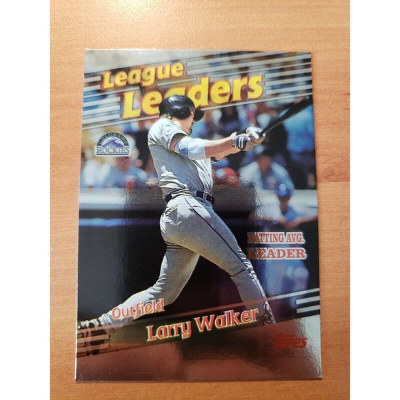 1999 Topps #221 Larry Walker - League Leaders AVG - Colorado Rockies - MLB - Picture 1 of 2